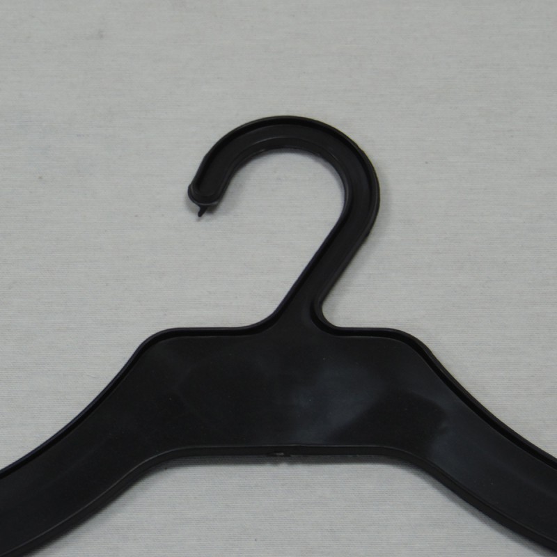 Percha de plástico con pinzas 36 cm negra - 50 unidades - RETIF